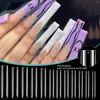 Uñas falsas 60 PC/set Accesorios de punta falsa para la decoración de arte de bricolaje 12 Tamaño de las uñas largas Diseño de manicura