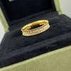 Bijoux de marque originale anneau de diamant complet style minimaliste pour femmes