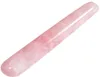 Hela Natural Pink Rose Quartz Crystal Stone Massage Wand för akupunkturterapi Pointed Stick Tretament Gua Sha Shippin3827131