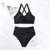 Mutade feminina 2023 fita sólida feminina sexo feminino feminino feminino feminino biquíni conjunto bather nadando roupas de praia para maiô