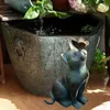 Decorações de jardim Mini resina Kitten escultura arte exclusiva peças decorativas pisos ornamentos decoração de casa para pátios