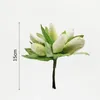 Fleurs décoratives 14cm 1 Bouquet 6pcs Fake Tulip Flower Silk Artificiel pour DIY MARDIAGNE BIRMANDE PARY DESCROAments Bridal