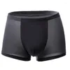 Onderbroek mannen ijs zijde ademend ondergoed naadloze snelle droge slijsten shorts trunks nyz shop