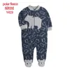 Rompers Baby sleepwear zipper wool newborn girl jumpsuit warm winter underwear set of mens truck baby clothingL24F