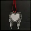 Pendant Necklaces Sublimation Fashion Jewelry Blank Wings Car Hanger Transfer Printing Consumables Drop Delivery Pendants Dhg4G