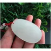 Colares pendentes chineses feitos artesanais brancos naturais charme esculpido de sereia nua jade jade amet colar de moda grow de dhuy1