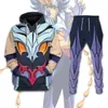 Sweats à capuche pour hommes Sweatshirts Pop Play-jeu anime saint seiya Sweat à capuche imprimé 3D Street Harajuku Childrens Track and Field Suit Mens Sportswear Two-Piece Set 240425