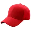 Softball Kobiety Podstawowe zwykłe czapki baseballowe Regulowane zakrzywione wizje czapka czarny czerwony niebieski różowy brązowy szary biały beż