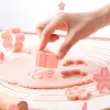 Moules 5pcs / ensemble Sakura Flower Cookie Moule de moule Biscuit Cutter Cherry Blossom DIY Fondant Cake Decor Floral Moule de cuisine outils