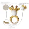 Mobiles # 1pc bébé hochet toys en bois teether crochet motif hacet lapin lion renard beartoy nouveau-né cadeau bébé crochet nom personnalisé d240426