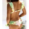 Set robuffle rotampino bikini floreale costume da bagno perizoma bituccia da bagno da bagno da bagno bandage bikini set bikini con taglio alto