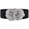 أحزمة Women Belt Belt Design Snow Flower Cover Wide Cover All Match Disperative Big Loze Decoration Performan