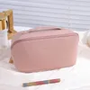 Bolsas de cosméticos Pacote de maquiagem portátil Pacote leve Luxo PU Soft Storage Storage Bag de grande capacidade para mulheres femininas