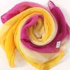 Sjalar het modegradient färg solid halsduk kvinnor foulard chiffon georgette long sjal sommar bandana elegant hijab 50*160 cm m292 d240426