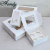 Formar AMOLIY 2/4/6/12 HOLES CUPCAKE PACKING BOX Muffin Box Biscuit Pastry Kraft Paper Box Cake Chocolate Packaging Baking Tools