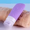 Nieuwe 2024 Fan-vormige silicagelverpakkingsfles voor reis cosmetische onderbodems siliconenflessen kit voor cosmetische siliconenfles voor cosmetische siliconenfles