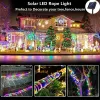 ランプ屋外ソーラーチューブロープLEDライトガーデンクリスマス装飾22m/12mクリスマスウェディングガーランドウォータープルーフストリングライトフェアリーストリップ