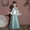 Roupas étnicas Vestido de bordado de renda de alta qualidade para a princesa FLOR GIRL GIRL ESTILO CHINEIRA DATRIDAÇÃO DE BRIDAÇÃO PARTE LONGO DE BRINIMÉSTICO DOM