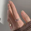 Clusterringe Todorova Korean Hollow herzförmiger Eröffnungsring Fashion Einfacher Zeigefinger für Frauen Party Schmuck