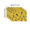 Table Cloth 4pcs Flower Spring Placemats For Dining 12x18inch Holiday Season Decors Linen Washable Bees Mats D08D