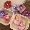 Clip per capelli Barrettes coreano dolce phalaenopsis fiore 2024 Nuovo design creativo bohémien Fabric Clip perla clip copricapo