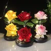 Flores decorativas Decoraciones navideñas Dos rosas de terciopelo real de imitación Valentine