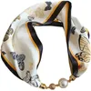 Sciarpe stampato se in seta da donna Scarf Scarf Magnetic Snap Sciallina foglie amichevole per donne donne ragazze