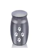 30 x 40 mm huisdieren honden kat poot crematie as urn aluminium legerings urns aandenken kistkist columbarium mini opslagtank huisdieren gedenktekens1247886