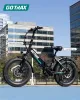 Велосипед 20 дюймов складного электрического велосипеда с 55 милями (педальсист1) на батарею 48 В, мощностью 20 миль в час на 500 Вт, ЖК -дисплей и 5 уровней педалей