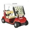 Bordklockor LCD -display Mini Golf Cart Clock för fans Golfare Race Souvenir Novalitetsgåvor (RED) 1