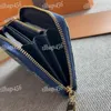 19cm Mulheres jeans zíper designer wallet vintage titular de cartões de luxo bordado letras bandeira hardbaco de hardware de ouro de hardware de ouro