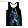 Herren -Tanktops 2023 Chinesische LOONG 3D -Druckweste Sommer Street Mode Sweater ärmellose Top Jungen Mädchen Cool Fashion Vest Topl2404