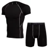 T-shirts Summer Sport Sport Men Sportswear Sleeve Sleeve Tshirt Sport Fitness Cost Dry Fit Compression Running Shirt Gym Running Shorts