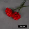 Fleurs décoratives Carnation artificielle Branche unique de simulation réaliste fleur de soie cadeaux de la fête des mères