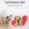 Toys Cat Toy Balls Interactive voor binnenkatten Best Kitten Favoriete Gift Soft Foam Ball Chase Quiet Playing Cats Stuff Seleverie