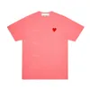 Moda Cdgs Erkek Tişörtler Tasarımcı Kırmızı Kalp Gömlek Commes Des Garcon Casual Tshirt Pamuk Nakış Kısa Kollu Yaz T-Shirt Büyük Boy Boyut