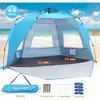 Pop-up Beach Tente Portable Shade Canopy Polding Sun Shelter Upf 50 Protection 240422