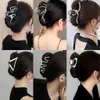 Clipes de cabelo Barrettes Novos punk geométrico metal dourado prata simples clipe de cabelo para mulheres Trendy Large Carcra