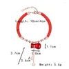 Charm Bracelets Wholesale Cute Red Gourd Fu Bag Copper Money Tassel Rope Bracelet Titanium Steel Jewelry Female Models Wedding Gift