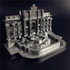 3D -pussel järnstjärna rostfritt stål silver 3D metallpaket Trevi Fountain Building Assembly Model DIY Laser Cutting Model Toyl2404