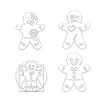 Stampi Nuovo Halloween Gingerbread Man Cookie Cutter Stampo Capt Bat Bat Spider Fondante Stampser