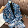 Lenços de estilo étnico tástels xales 180 85cm Muslim Headscarf The Four Seasons Seasons à prova de vento Towel Fashion Print Bandana