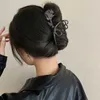 Hårklämmor Barrettes 2023 Korean Fashion Y2K Rose Retro Clip Womens Metal Flower Utsökta tjejtillbehör