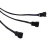 Cavo della ventola PWM a 4 pin di alta qualità da 1 a 3 modi 1 pc Splitter Nero maniche nera 27 cm Connettore del cavo di estensione di lunghezza