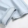 Jeans da uomo jeans strappato per gatti americani con toppe da uomo Slim per indossare adatti per fare un sonnellino papà casual pantaloni autunno e winterl2404