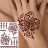 Tattoo Transfer brauner Henna Aufkleber für Handblume Temporäre Henna Tattoos für Frauen gefälschte tatoo wasserdichte Mehndi Designs Hochzeit Tattoo Hena 240427