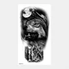 2E3W Tatouage Transfert 1pcs Autocollant temporaire étalant Tattoo Forest Lion Tiger Bear Flash Tattoos Femmes Leopard Wolf Crown Body Art Arm FaToo Tatoo 240427