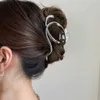 Clips de cabello Barrettes Central de cabello de metal en forma de oro de oro de moda para mujer accesorios de cola de caballo coreana