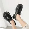 Casual Shoes loafers Womens Block Heel Platform Fashion Soft Leather British Style Single Women's Tenis Feminino Lolita