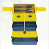 Bento Boxen doppelt geschichtete tragbare Lunchbox mit Gabel- und Löffel Mikrowellen -Besteck von Nahrungsaufbewahrungsbehälter Q240427